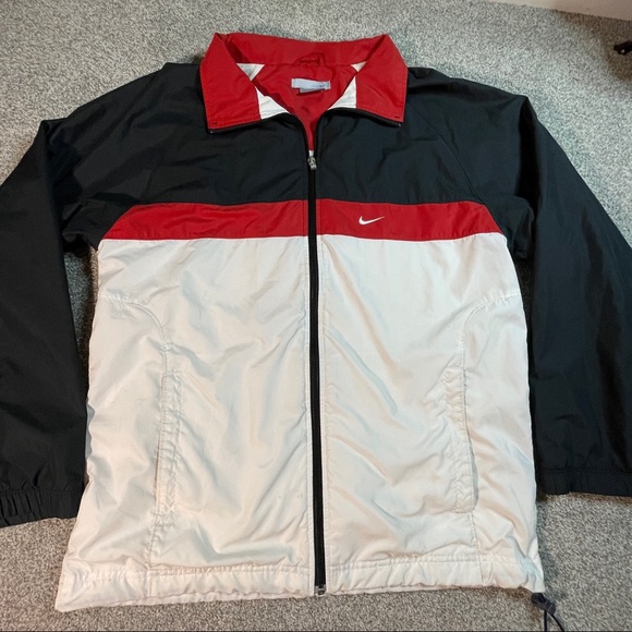 Nike Jackets \u0026 Coats | Nike Vintage Windbreaker Jacket Redwhiteblack Size Medium | Color: Red/White | Size: M | Swiftli's Closet